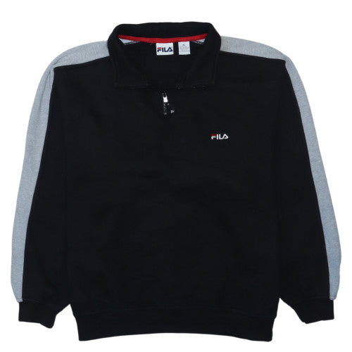 Fila Men’s Black XL 1/4 Zip Fleece Sweatshirt Regular Fit