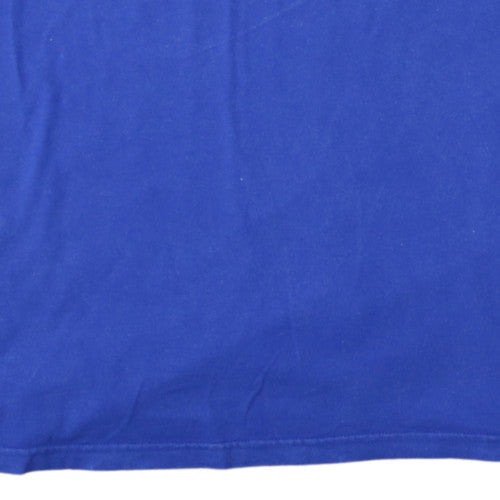 Nike Men's Blue 2XL Regular Fit Cotton Crew Neck T-Shirt