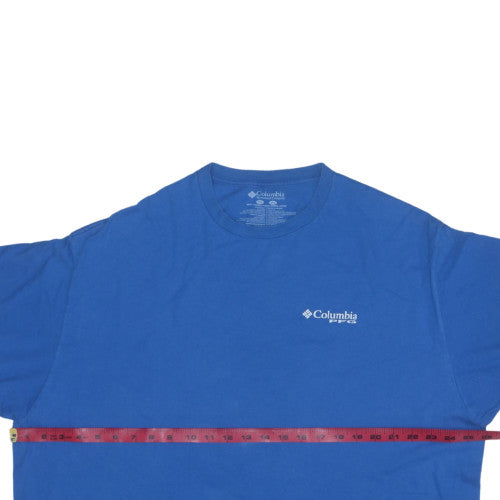 Columbia Men's Blue XXL PFG Fishing Graphic Short Sleeve T-Shirt