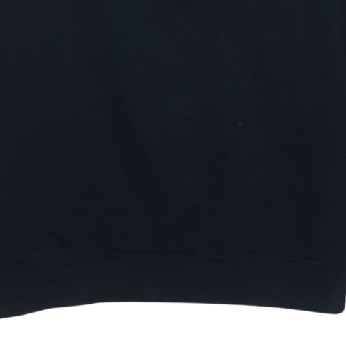 Champion Men's Black Pullover Sweatshirt Large Logo Crew Neck