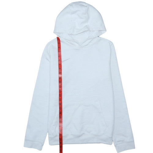 Nike Boys White XL Pullover Hoodie with Logo & Kangaroo Pocket