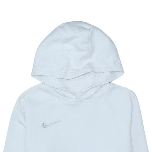 Nike Boys White XL Pullover Hoodie with Logo & Kangaroo Pocket