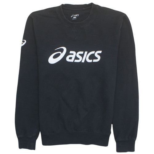 ASICS Womens Black Size S Pullover Logo Sweatshirt