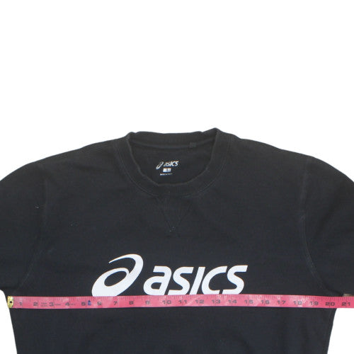 ASICS Womens Black Size S Pullover Logo Sweatshirt