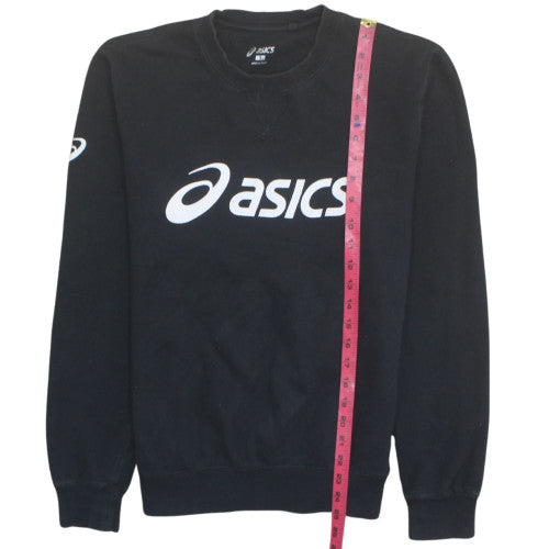 ASICS Womens Black Size S Pullover Logo Sweatshirt