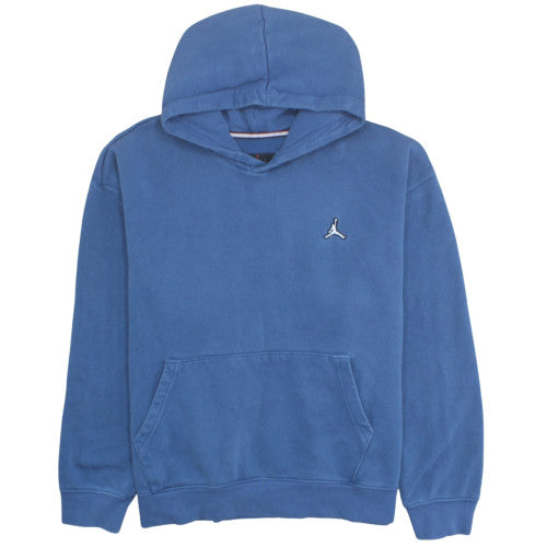 Jordan Men's Blue XL Pullover Hoodie with Logo - Classic Style