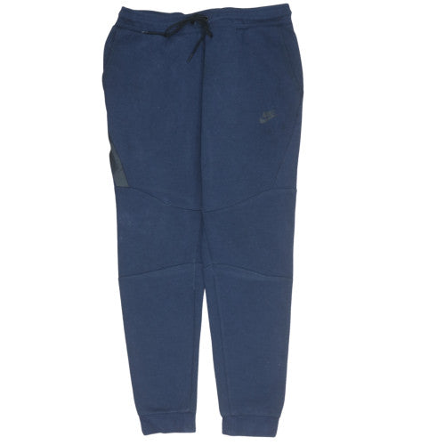 Nike Men's Blue Fleece Joggers L Regular Fit Tapered Sweatpants