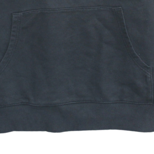 Timberland Mens Black Pullover Hoodie L Regular Fit Logo Sweatshirt