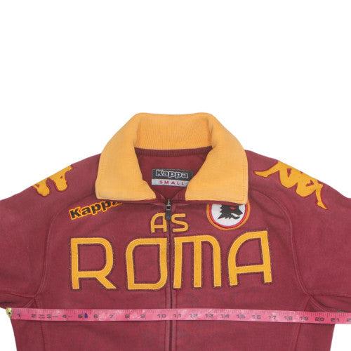 Kappa Men’s Red AS Roma Full Zip Fleece Sweatshirt Size S