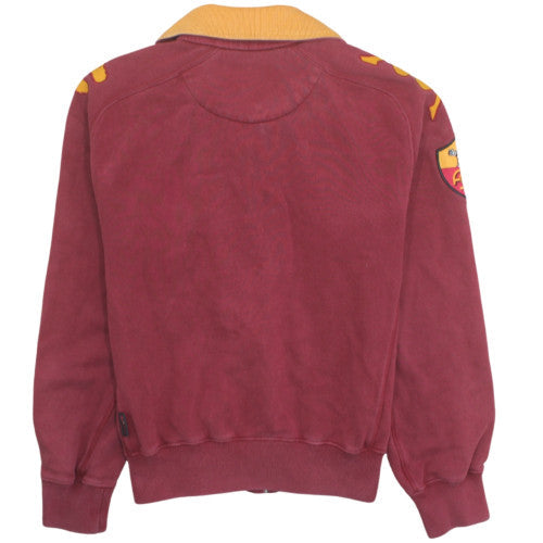 Kappa Men’s Red AS Roma Full Zip Fleece Sweatshirt Size S