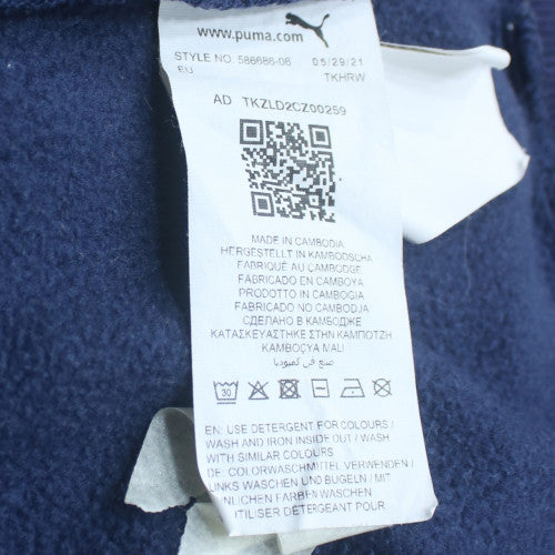 Puma Men's Blue XL Pullover Fleece Hoodie with Logo