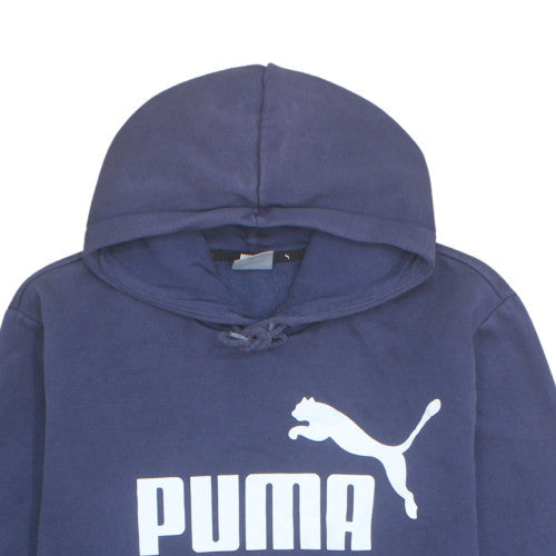Puma Men's Blue XL Pullover Fleece Hoodie with Logo
