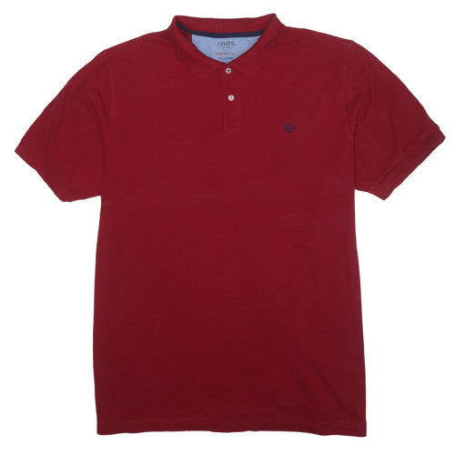 Chaps Men’s Red 3XLT Regular Fit Cotton Polo Shirt