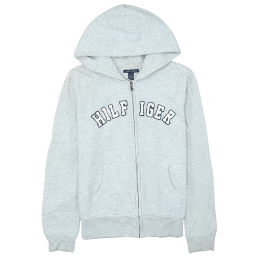 Tommy Hilfiger Women's Grey Full Zip Hoodie Size S Relaxed Fit