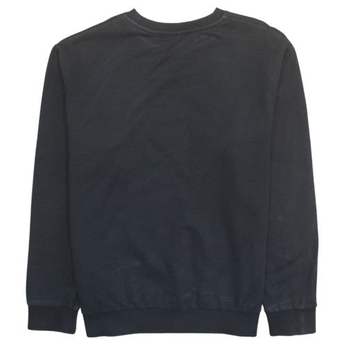 Timberland Men Black XL Pullover Sweatshirt Logo Fleece Crew Neck
