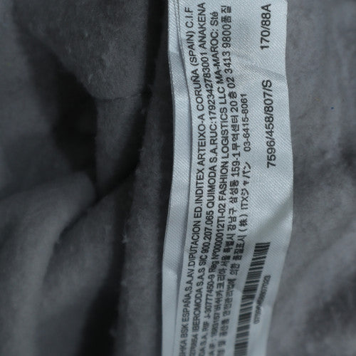 Bershka Women Grey Hooded Pullover Sweatshirt S Romantic Skull Print