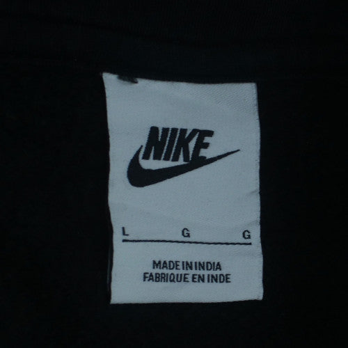 Nike Mens Black Pullover Hoodie L Cotton Blend Sweatshirt