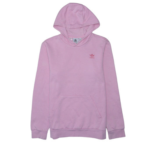 Adidas Girls Pink Pullover Hoodie 14-15 Years Fleece Logo Sportswear
