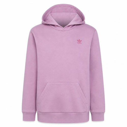 Adidas Girls Pink Pullover Hoodie 14-15 Years Fleece Logo Sportswear