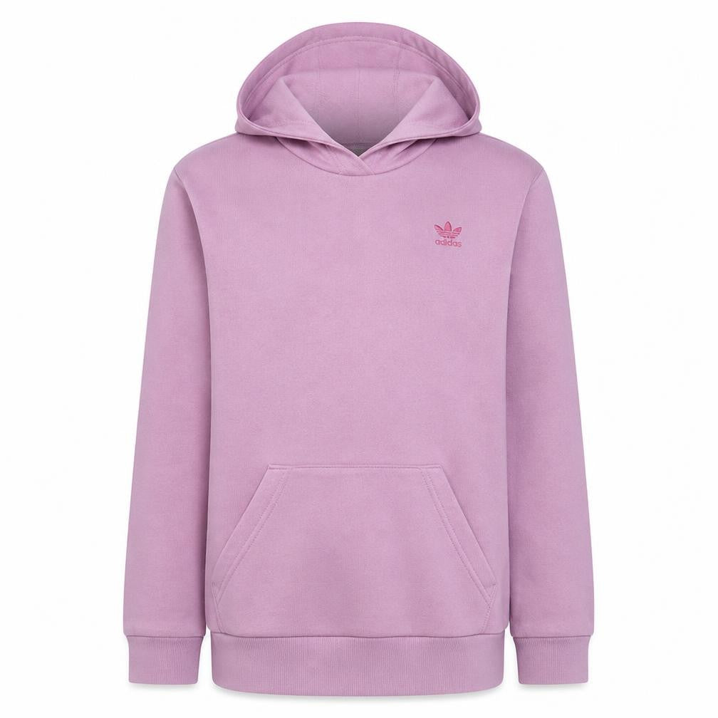 Adidas Girls Pink Pullover Hoodie 14-15 Years Fleece Logo Sportswear