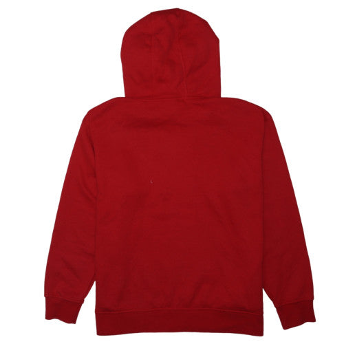 Disney Mickey Mouse Red Hoodie Women L Pullover Cotton Sweatshirt