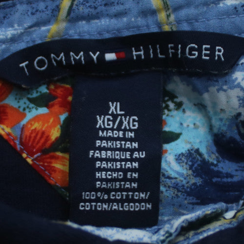 Tommy Hilfiger Men’s Yellow & Blue Colourblock Polo Shirt XL