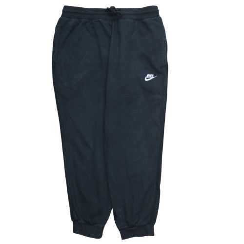 Nike Men’s Black Fleece Sweatpants L Regular Fit Drawstring Cuffed