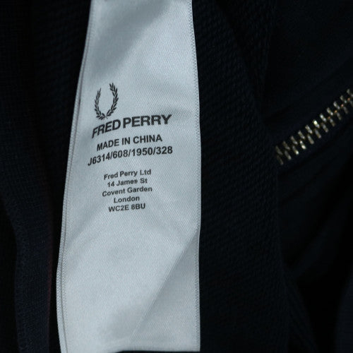 Fred Perry Men's Black Full Zip Hoodie Small
