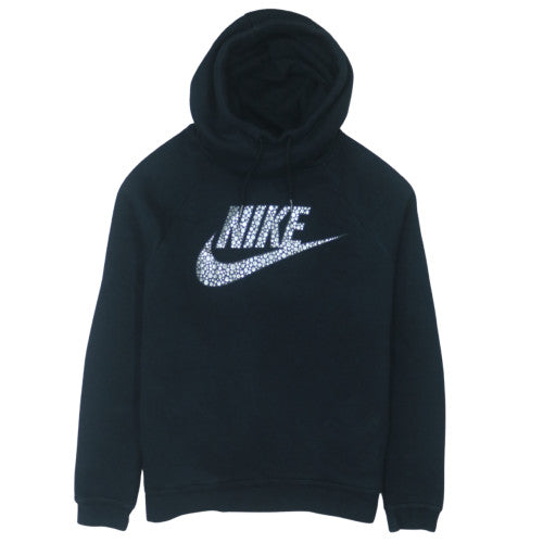 Nike Womens Black M Pullover Hoodie with Logo Print