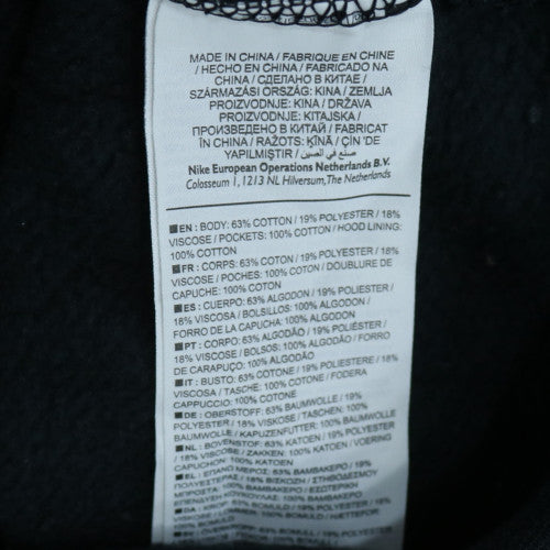 Nike Womens Black M Pullover Hoodie with Logo Print
