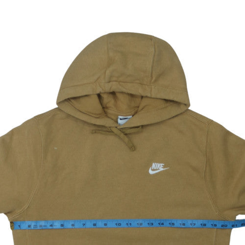 Nike Women’s Camel Brown Pullover Hoodie Size S Fleece Lined Sweatshirt