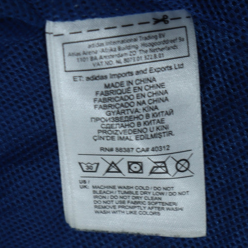 Adidas Men's Blue Windbreaker Hooded Jacket Size L Lightweight
