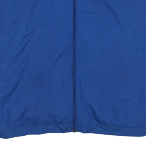Adidas Men's Blue Windbreaker Hooded Jacket Size L Lightweight
