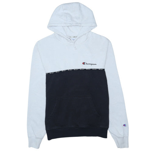 Champion Men's White Pullover Hoodie M Logo Fleece Athleticwear