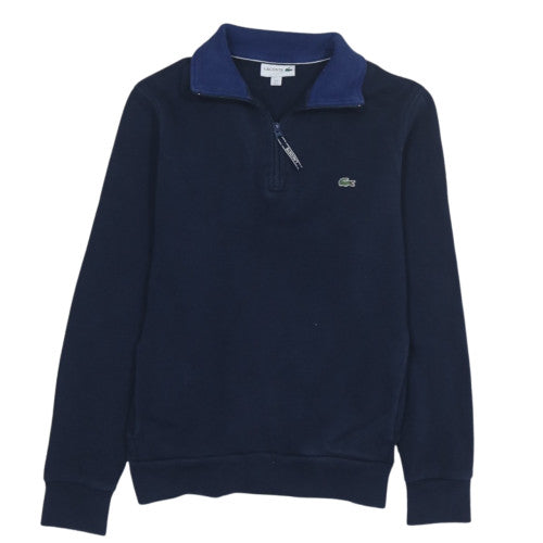 Lacoste Men's Blue L 1/2 Zip Fleece Sweatshirt Regular Fit