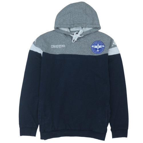 Kappa Men's Grey Blue XL Pullover Hoodie Football Graphic Sweatshirt