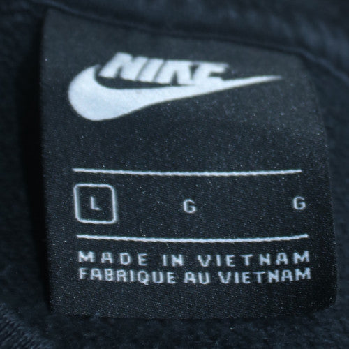 Nike Men's Black L Pullover Sweatshirt Crew Neck Fleece Logo