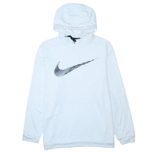 Nike Men's White XL Dri-Fit Pullover Hoodie with Logo