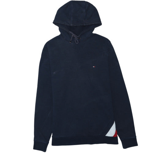 Tommy Hilfiger Men's Blue XL Pullover Hoodie Cotton Logo