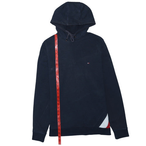 Tommy Hilfiger Men's Blue XL Pullover Hoodie Cotton Logo