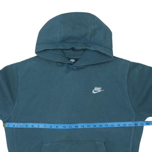 Nike Men's Blue Pullover Hoodie Medium Fleece Logo Sweatshirt