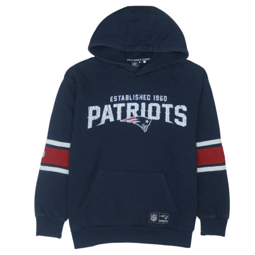 Primark NFL Patriots Men's Blue Pullover Hoodie L Regular Fit