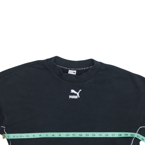 Puma Women's Black Small Crew Neck Pullover Sweatshirt