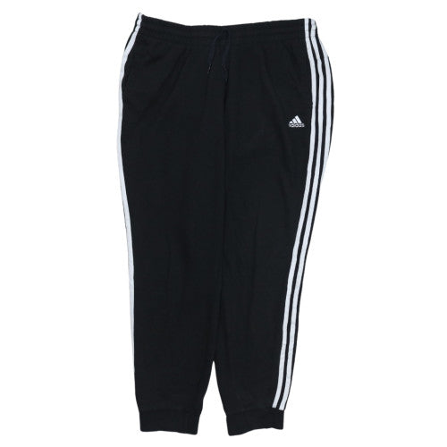 Adidas Womens Black XL Jogger Trousers with Side Stripes