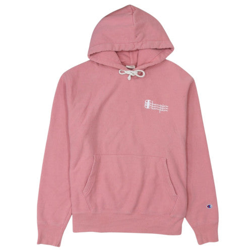 Champion Women Pink Reverse Weave Pullover Hoodie Large Cotton Blend