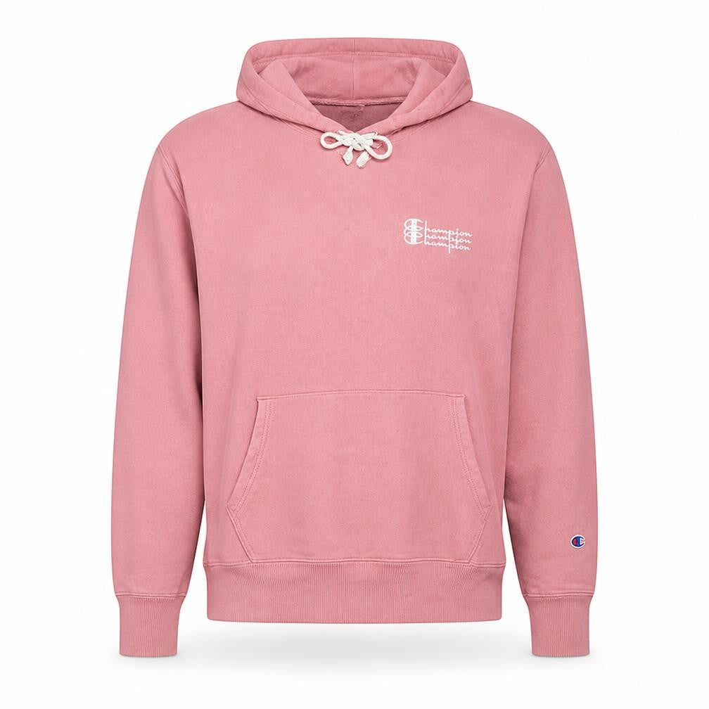 Front view of Champion Women Pink Reverse Weave Pullover Hoodie Large Cotton Blend