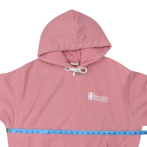 Champion Women Pink Reverse Weave Pullover Hoodie Large Cotton Blend