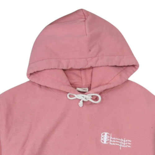 Champion Women Pink Reverse Weave Pullover Hoodie Large Cotton Blend