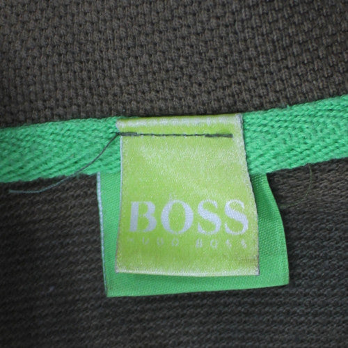 Hugo Boss Mens Green Full Zip Hoodie Fleece Jacket Size M