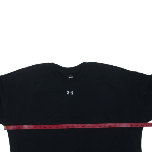 Under Armour Womens Black Medium Pullover Sweatshirt Crew Neck Cotton Blend